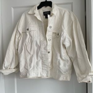 Perry Ellis white jean oversized jacket size M